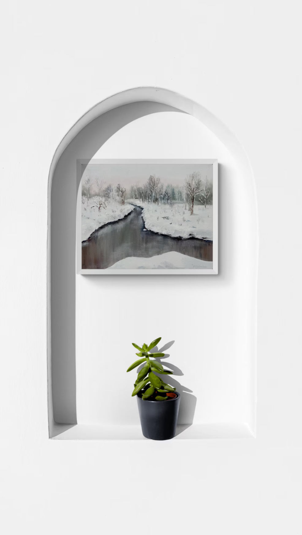 Winter River Landscape