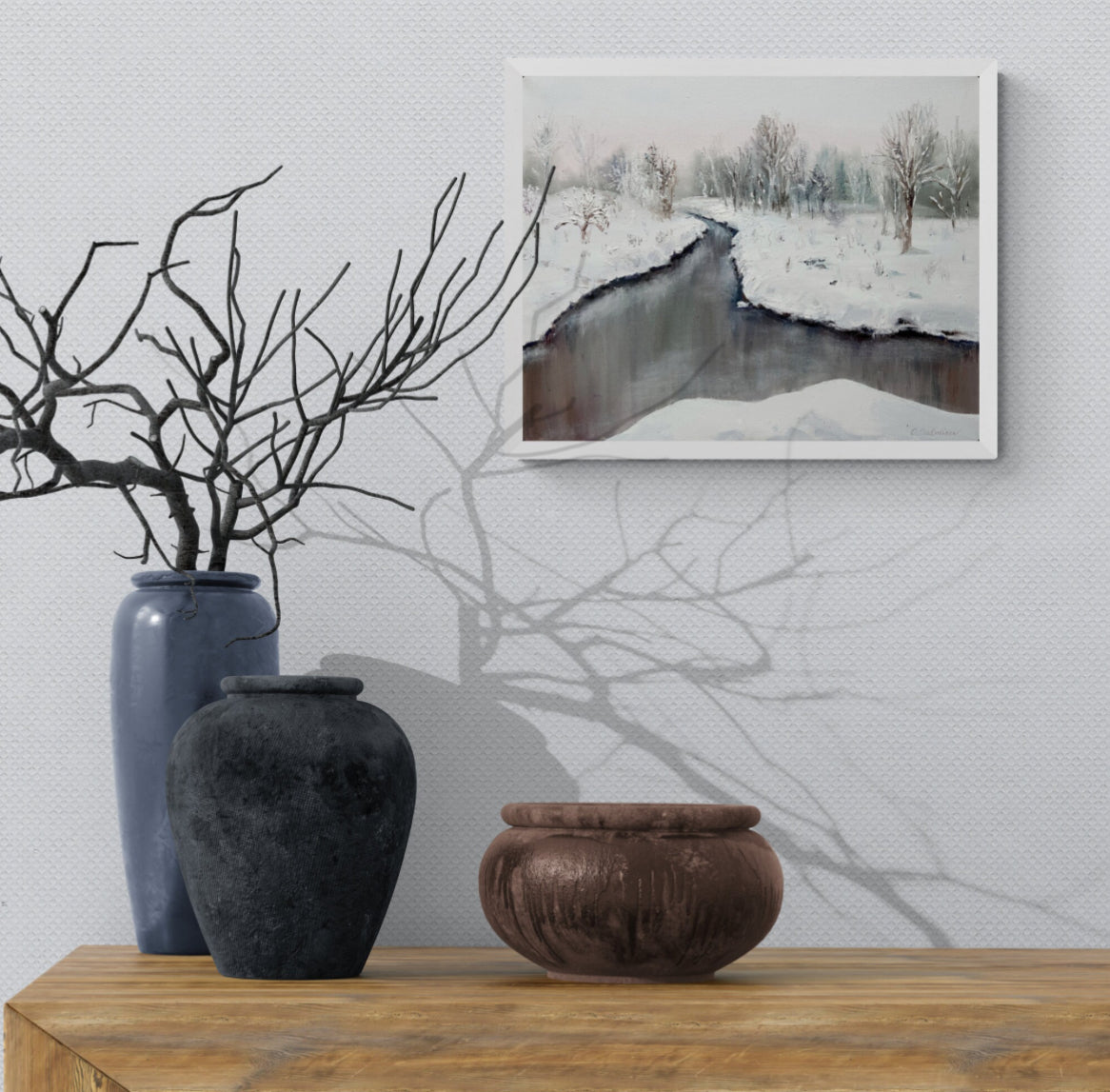 Winter River Landscape