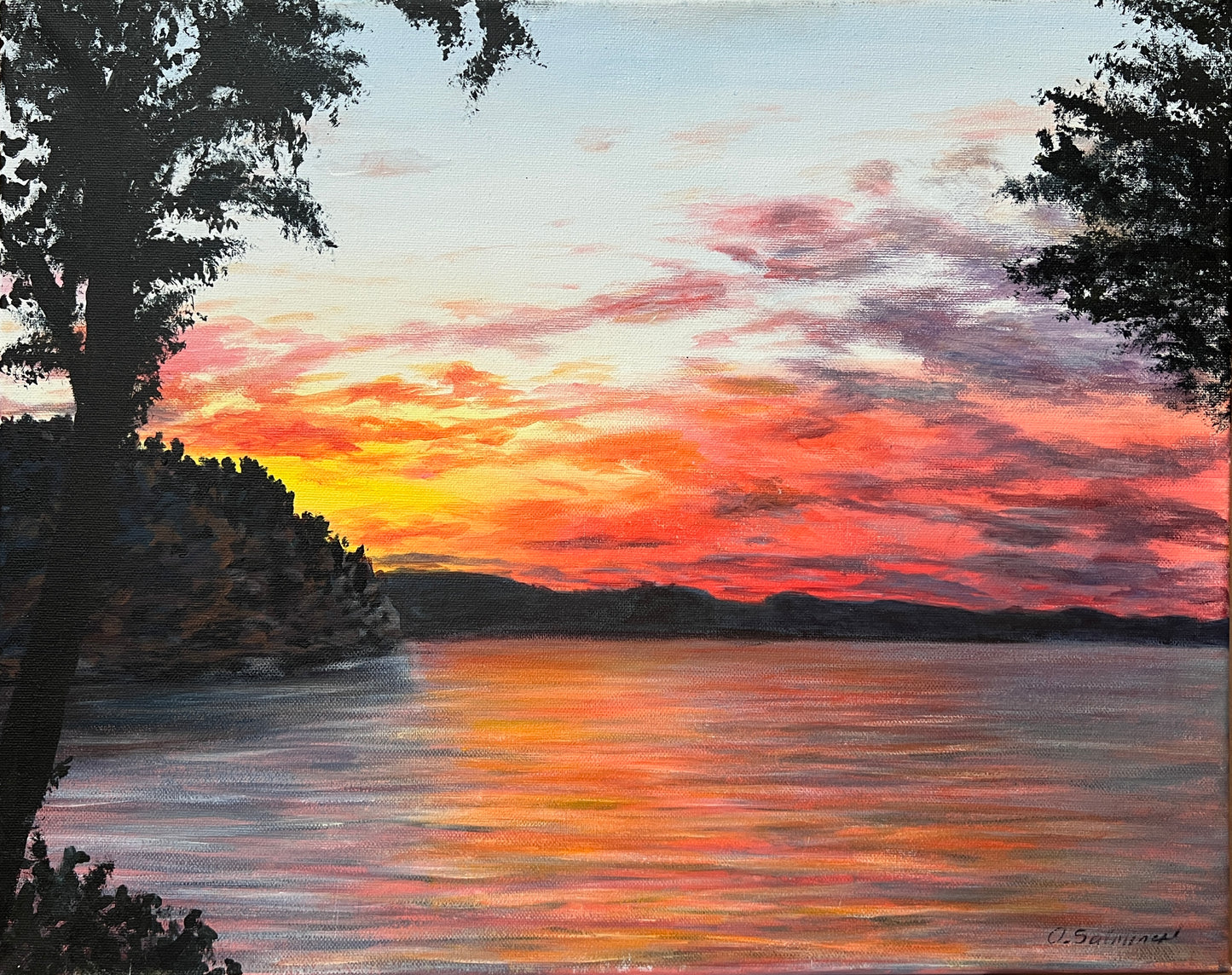 Sunset at Keitele Lake (Finland)