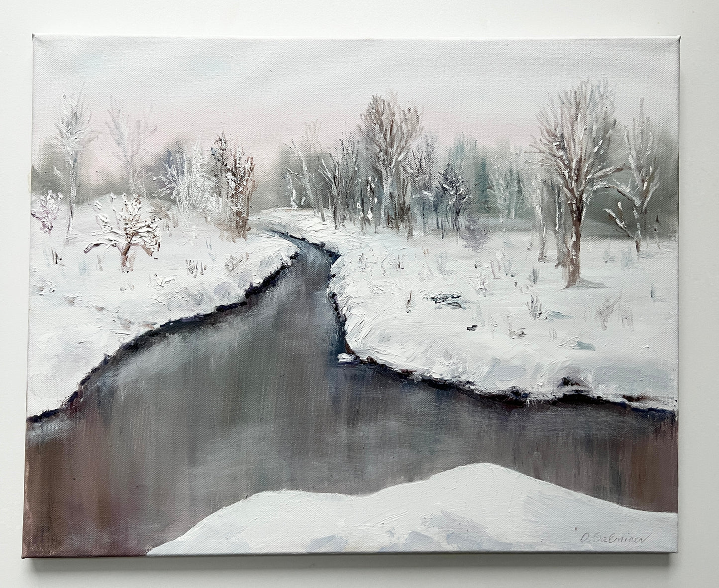 Winter River Landscape