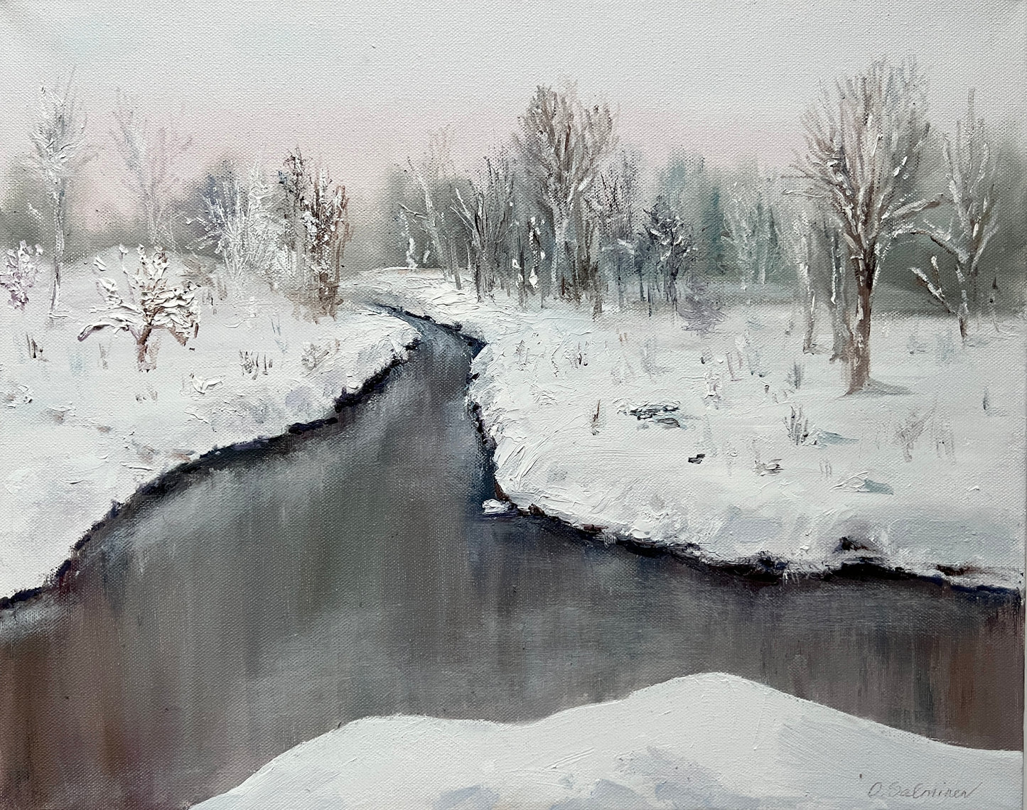 Winter River Landscape