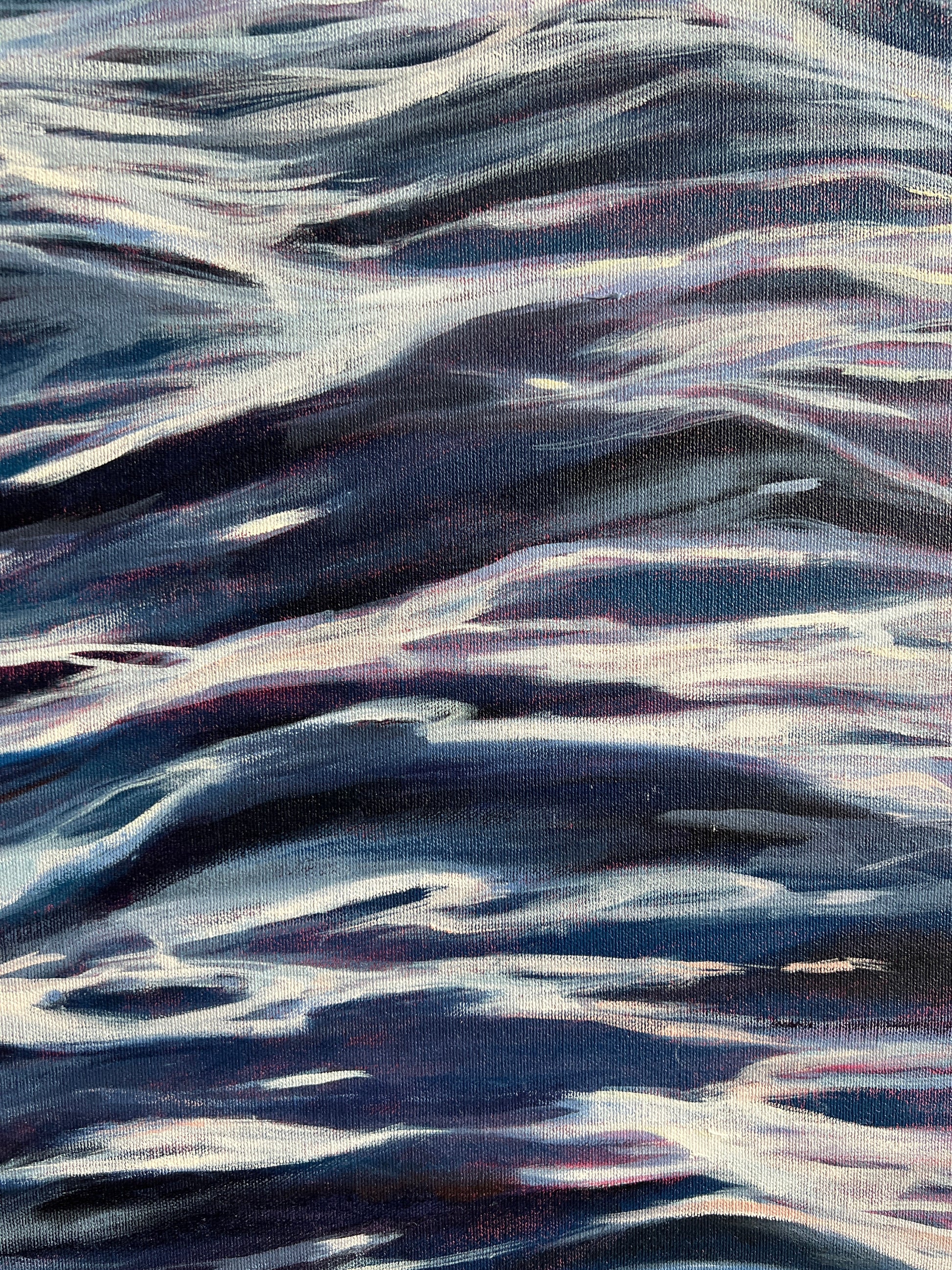 Close-up of water with ripples and reflections