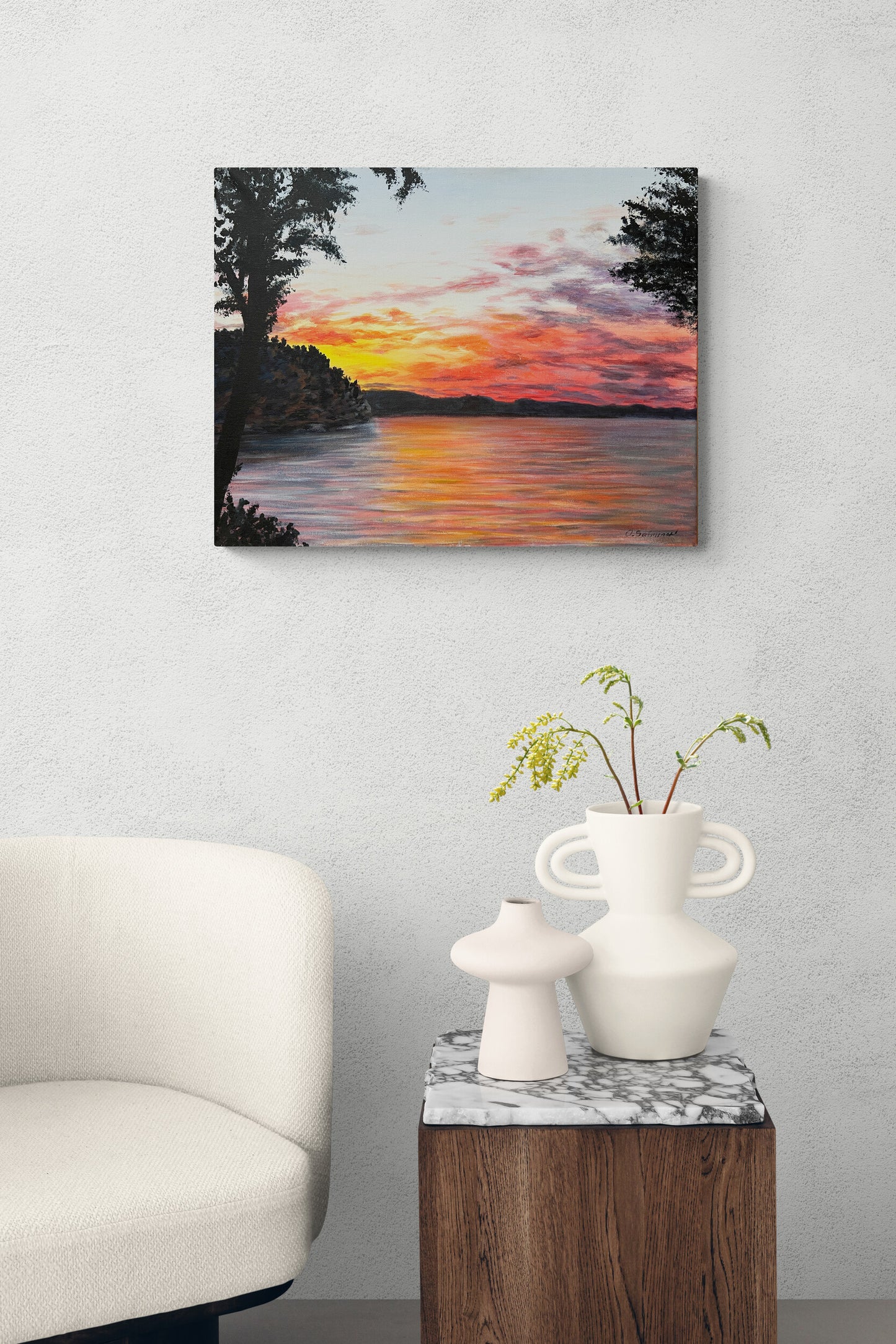 Sunset at Keitele Lake (Finland)