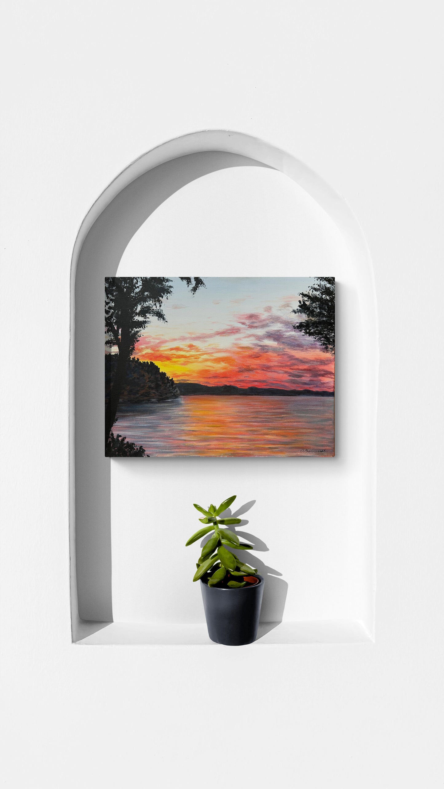 Sunset at Keitele Lake (Finland)