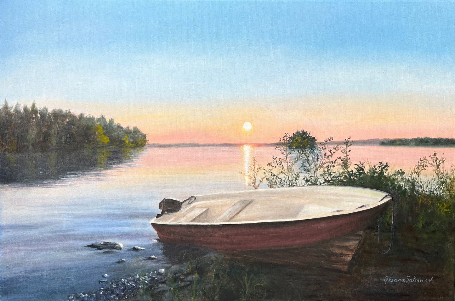 Boat at the lake shore