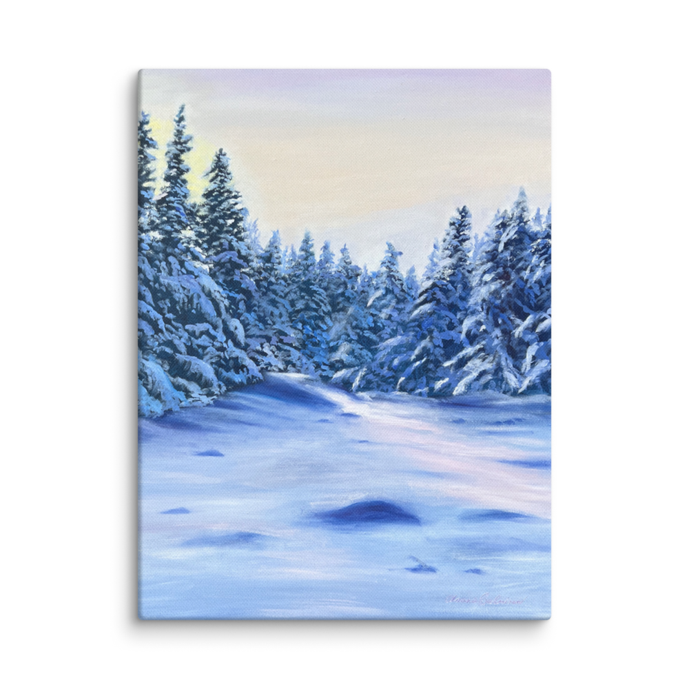 Luxury Gallery-Quality Canvas Print – Winter Forest – Elegant Modern Wall Art for Home Decor