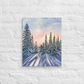 Luxury Gallery-Quality Canvas Print – Sunset in Winter Forest – Elegant Modern Wall Art for Home Decor