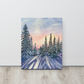 Luxury Gallery-Quality Canvas Print – Sunset in Winter Forest – Elegant Modern Wall Art for Home Decor