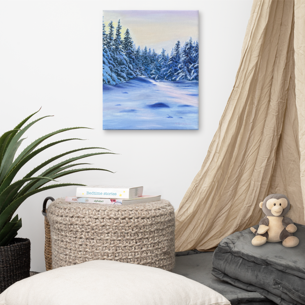 Luxury Gallery-Quality Canvas Print – Winter Forest – Elegant Modern Wall Art for Home Decor