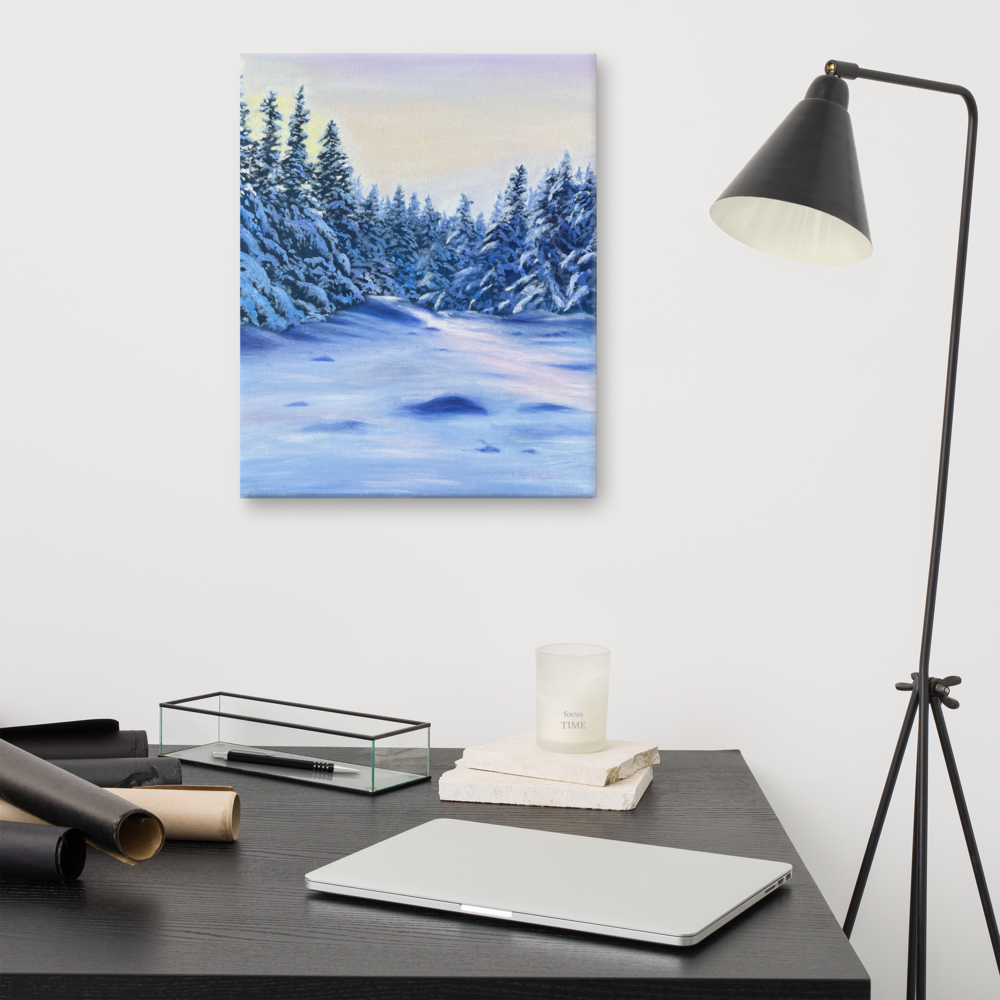 Luxury Gallery-Quality Canvas Print – Winter Forest – Elegant Modern Wall Art for Home Decor