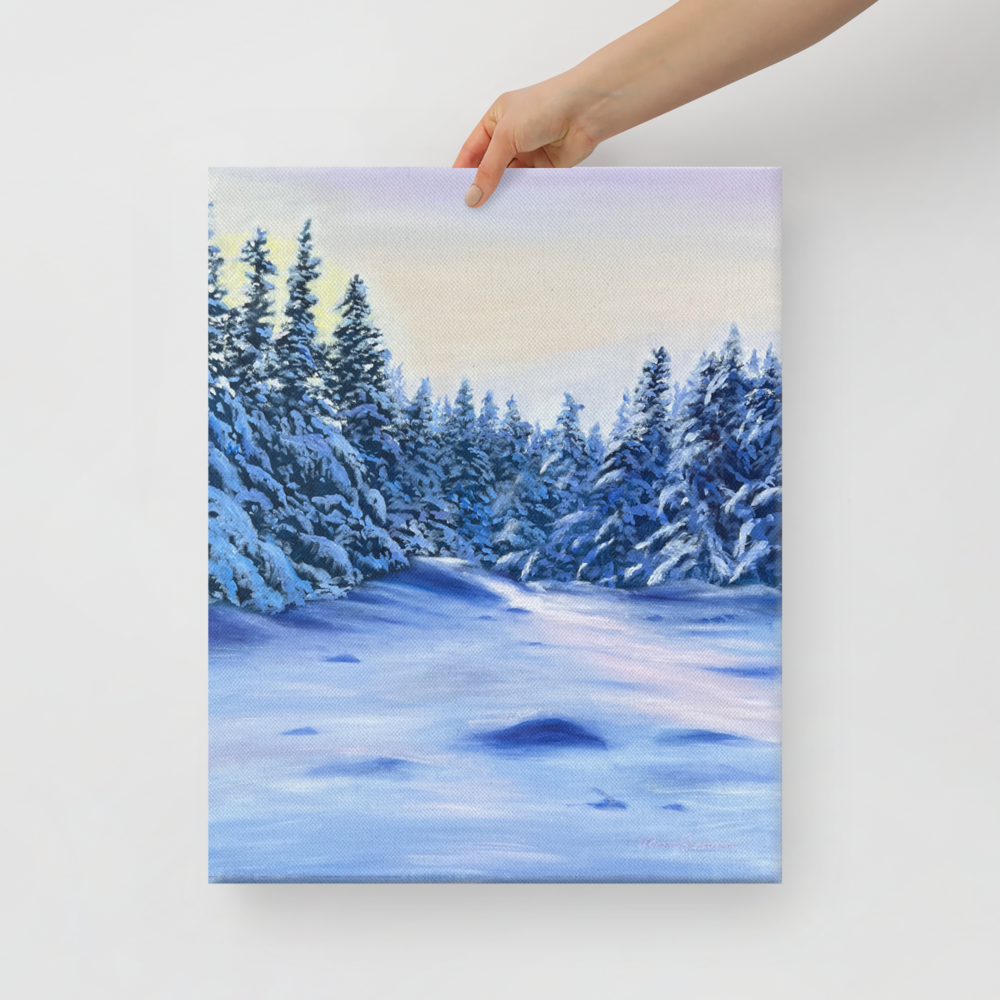 Luxury Gallery-Quality Canvas Print – Winter Forest – Elegant Modern Wall Art for Home Decor