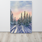 Luxury Gallery-Quality Canvas Print – Sunset in Winter Forest – Elegant Modern Wall Art for Home Decor