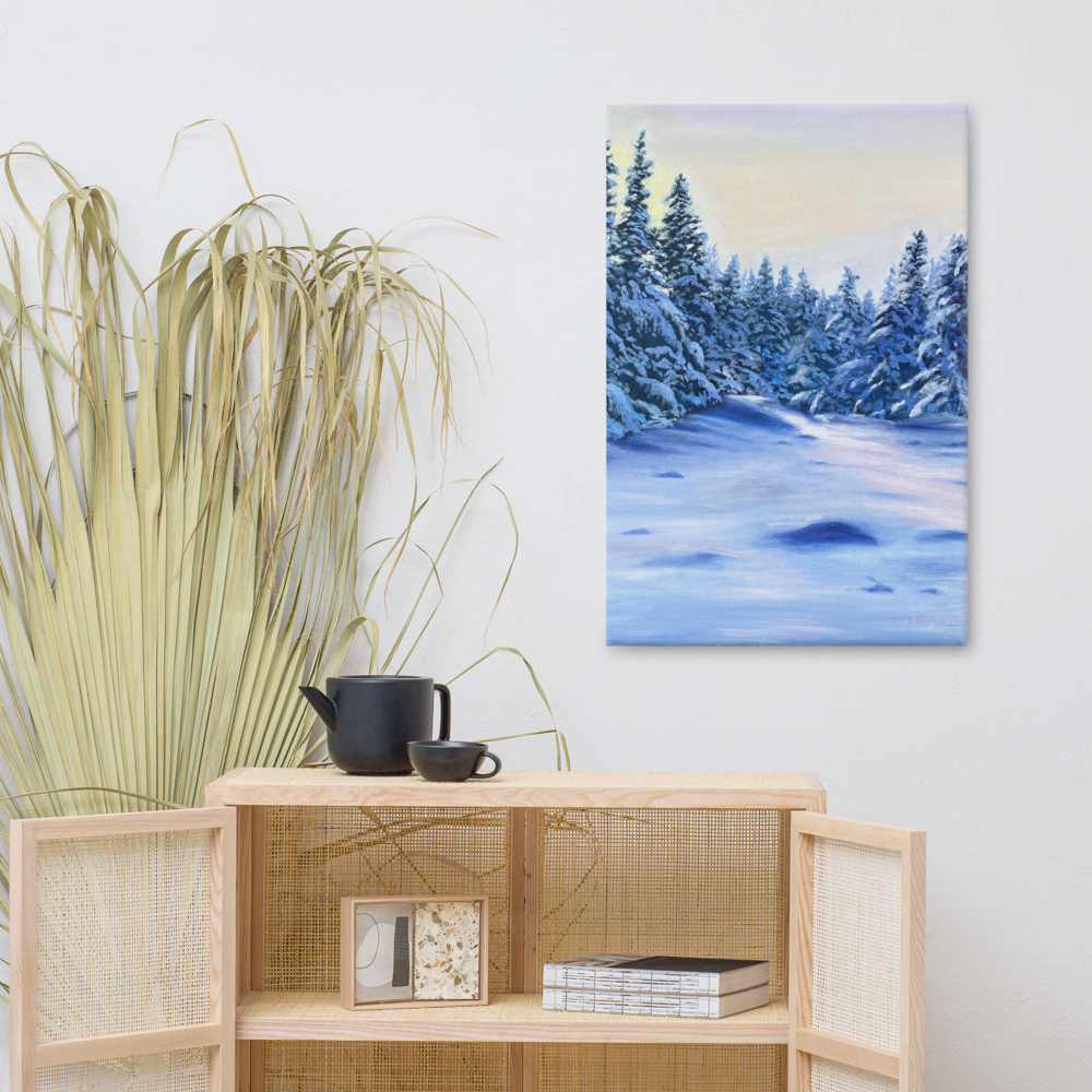 Luxury Gallery-Quality Canvas Print – Winter Forest – Elegant Modern Wall Art for Home Decor