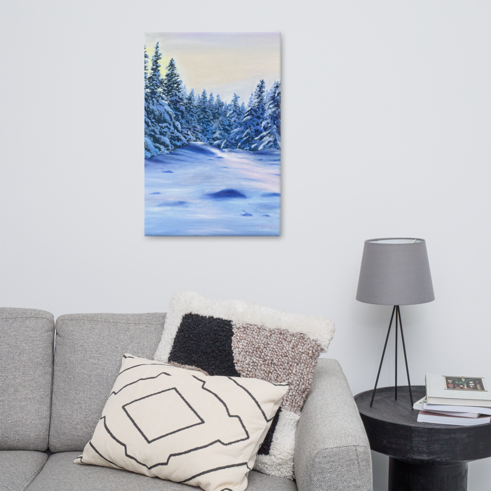 Luxury Gallery-Quality Canvas Print – Winter Forest – Elegant Modern Wall Art for Home Decor