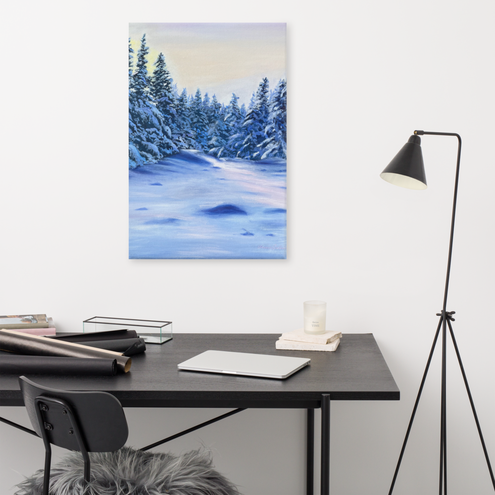 Luxury Gallery-Quality Canvas Print – Winter Forest – Elegant Modern Wall Art for Home Decor