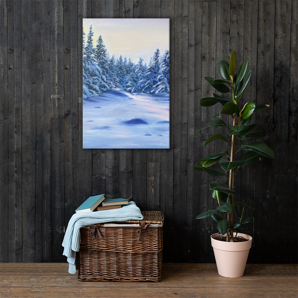 Luxury Gallery-Quality Canvas Print – Winter Forest – Elegant Modern Wall Art for Home Decor