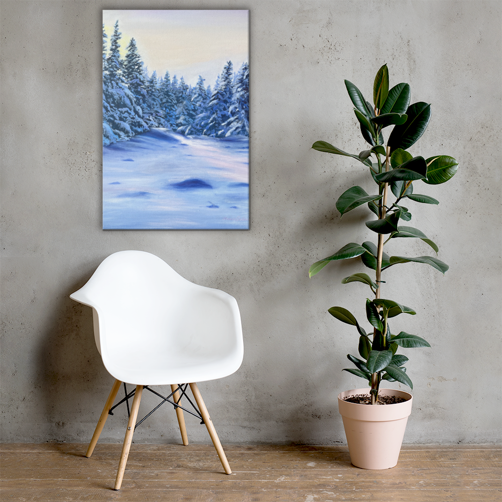 Luxury Gallery-Quality Canvas Print – Winter Forest – Elegant Modern Wall Art for Home Decor