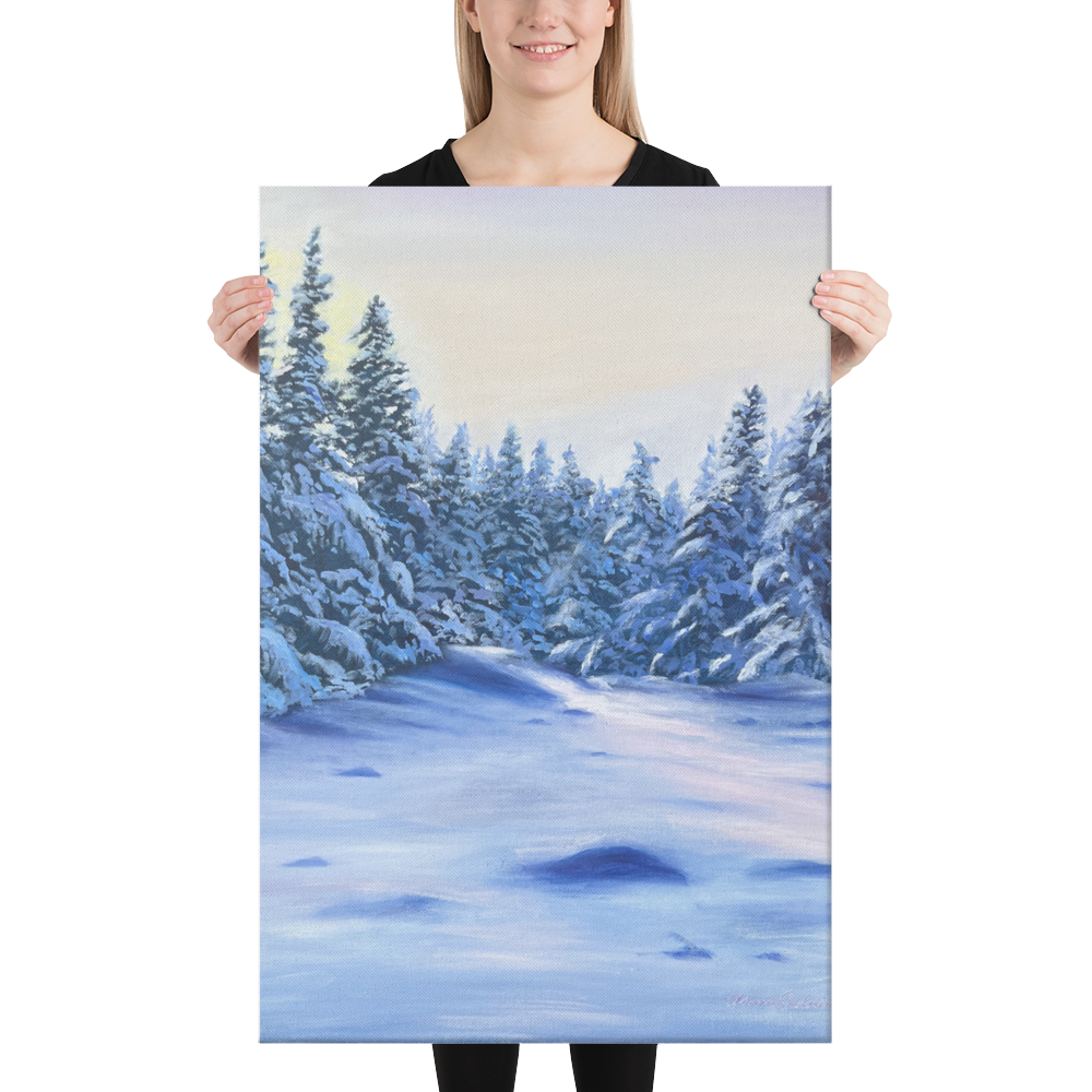Luxury Gallery-Quality Canvas Print – Winter Forest – Elegant Modern Wall Art for Home Decor